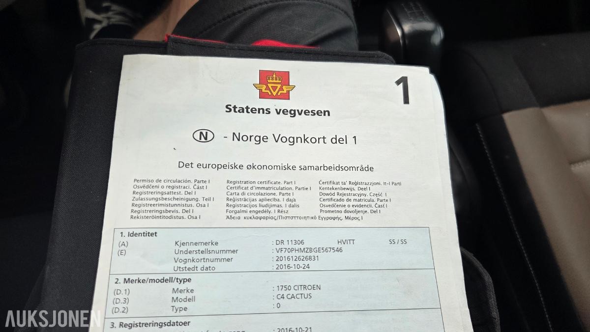2016 Citroen C4 Cactus 1.2-82 Rep objekt, 87000km