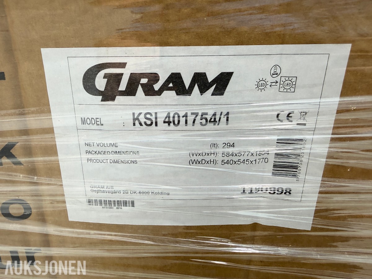 Gram integrert kjøleskap-Volum 294 Liter