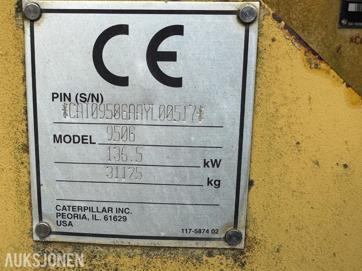 2002 Caterpillar 950G – Hjullaster - Timer: 14810