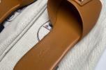 TOLLAUKSJON - Hermes Dune Tan Leather Flat Sandal