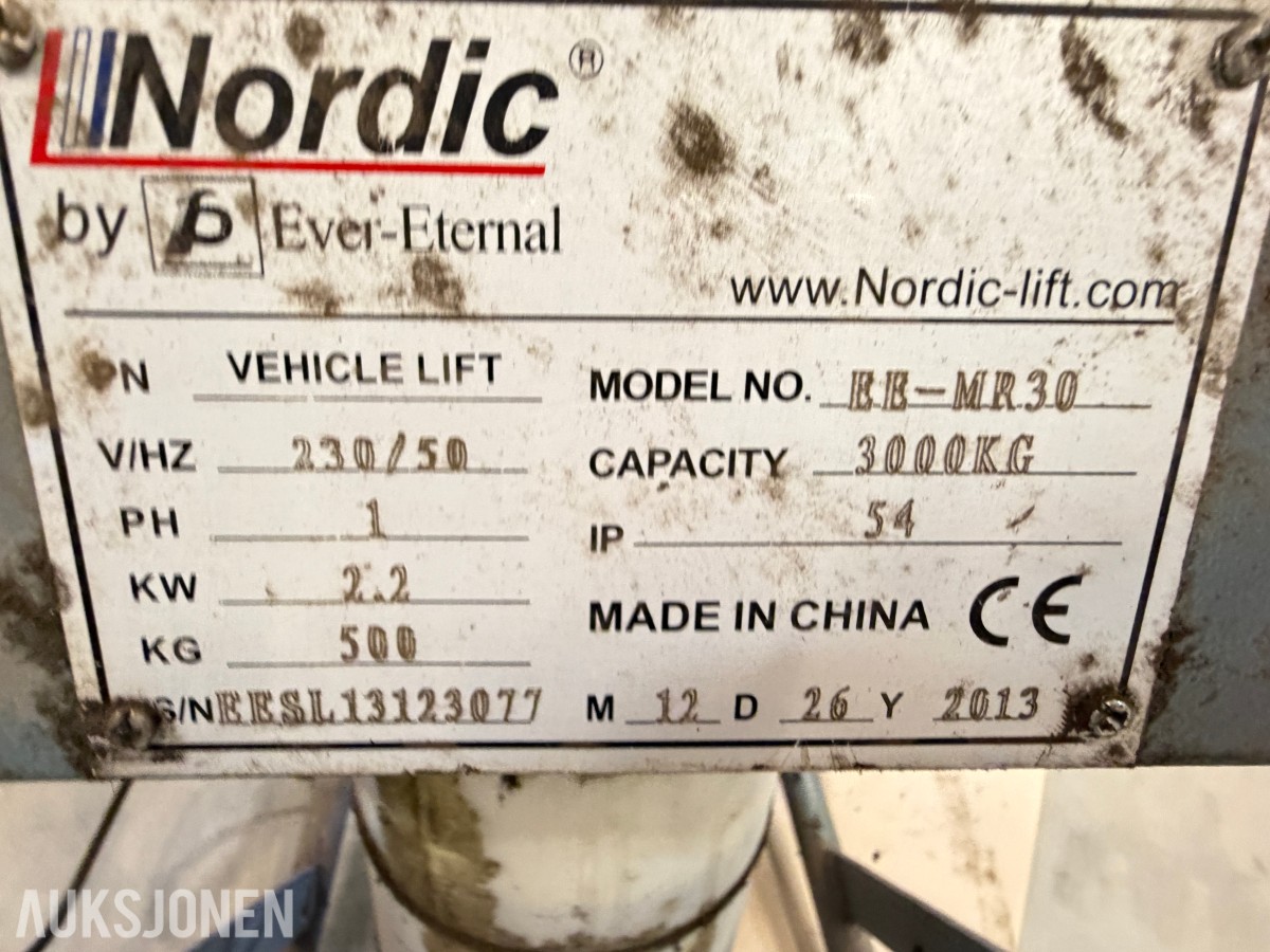 2013 NORDIC BB -MR30 SAKSELØFTER – 3 000 KG – 230V