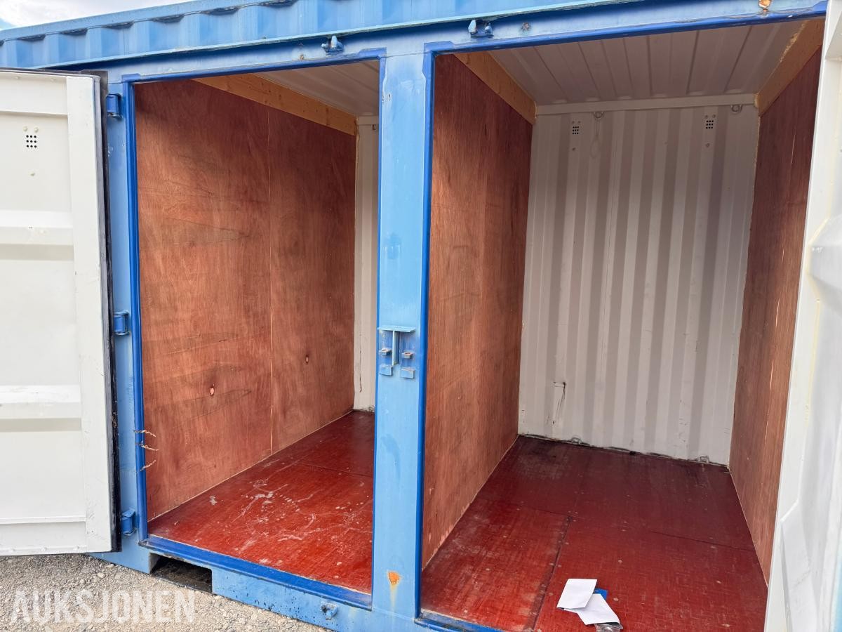20 fot container med 4 lagerboder