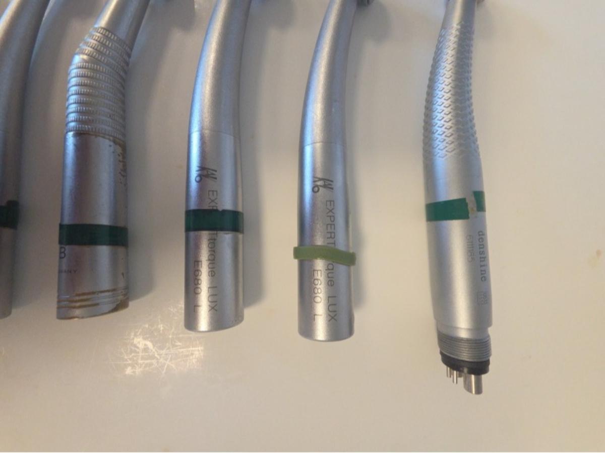 7 stk dentale turbiner og håndstykker – KaVo og Sirona