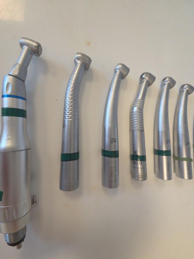 7 stk dentale turbiner og håndstykker – KaVo og Sirona