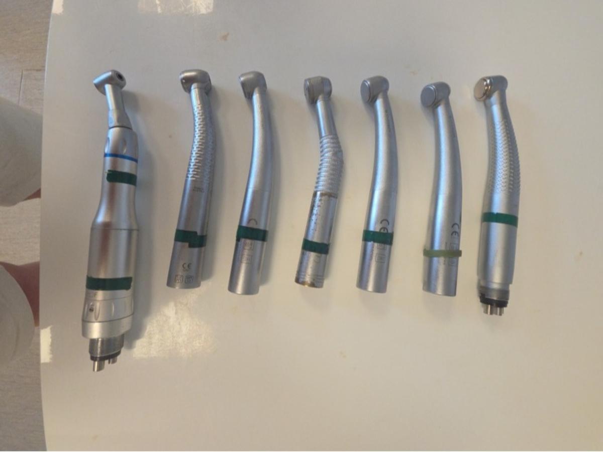 7 stk dentale turbiner og håndstykker – KaVo og Sirona