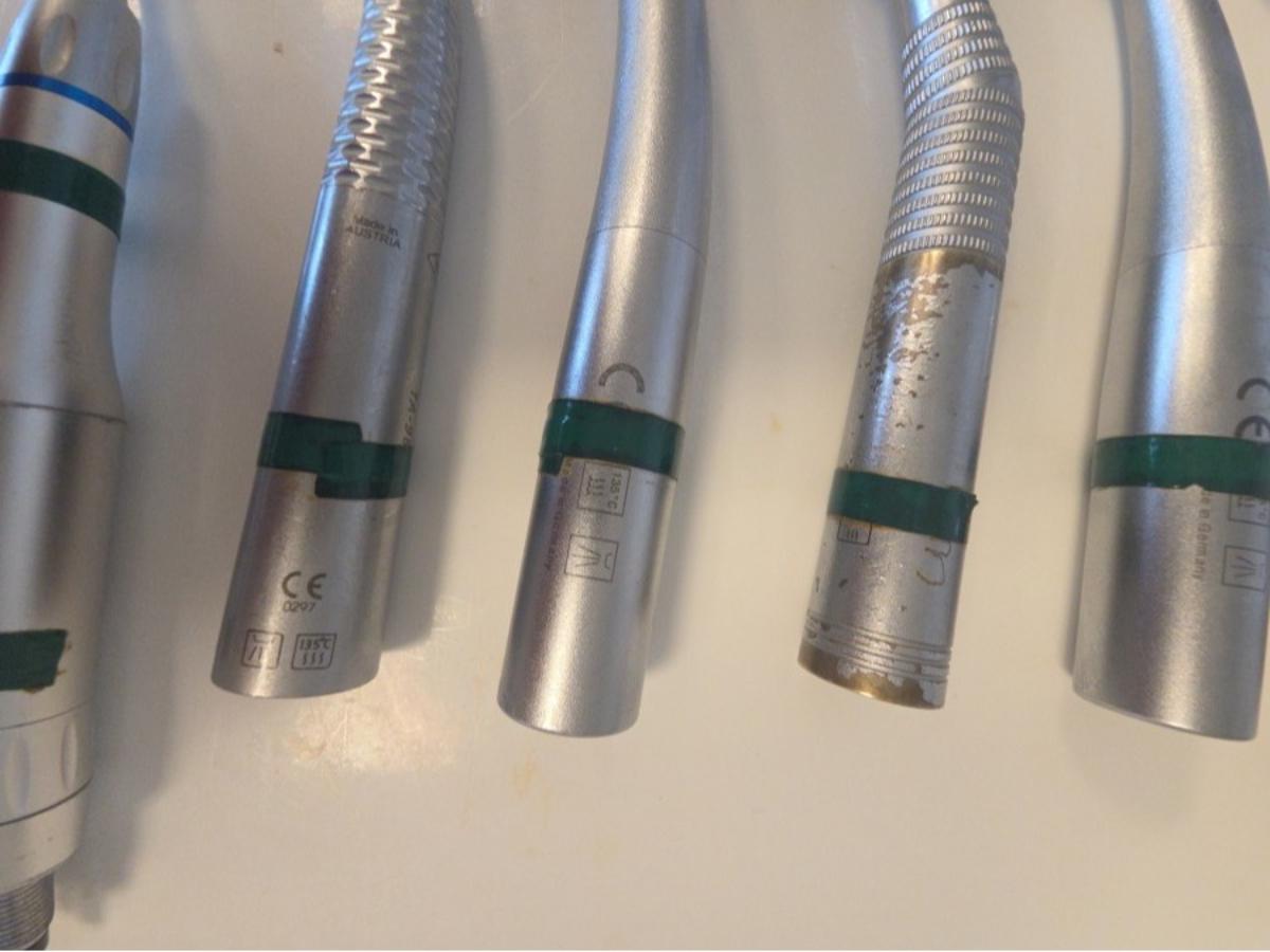 7 stk dentale turbiner og håndstykker – KaVo og Sirona