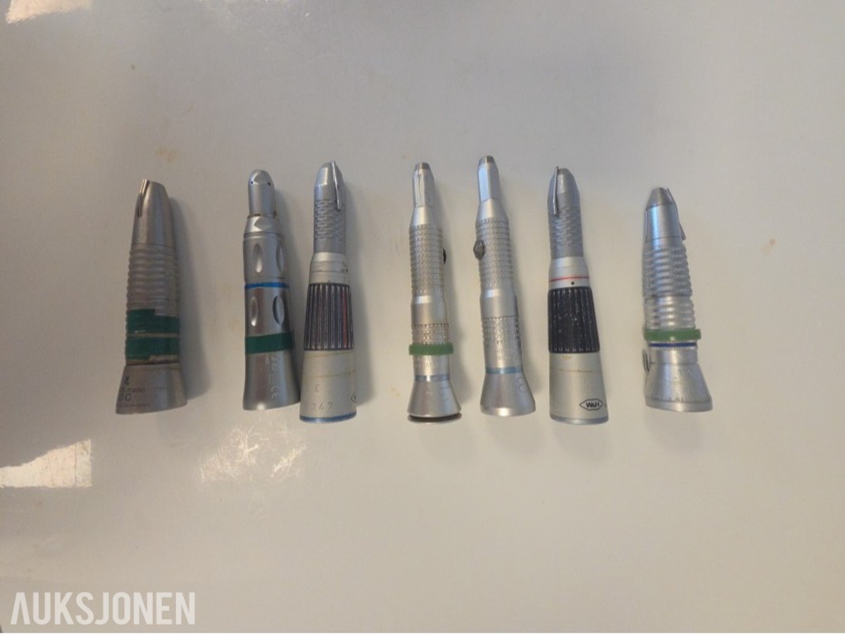 7 stk kirurgiske/dentale håndstykker – KaVo, W&H m.fl.
