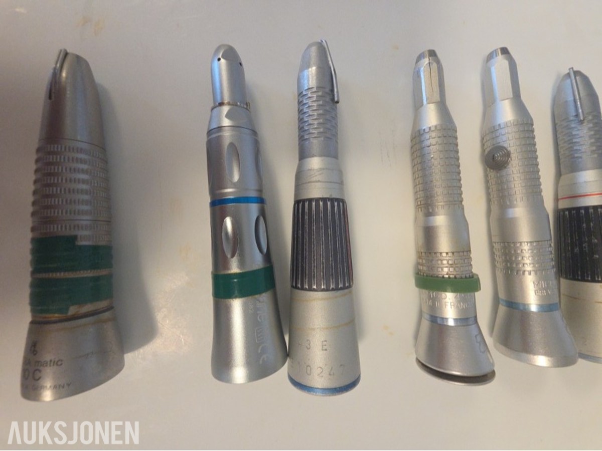 7 stk kirurgiske/dentale håndstykker – KaVo, W&H m.fl.