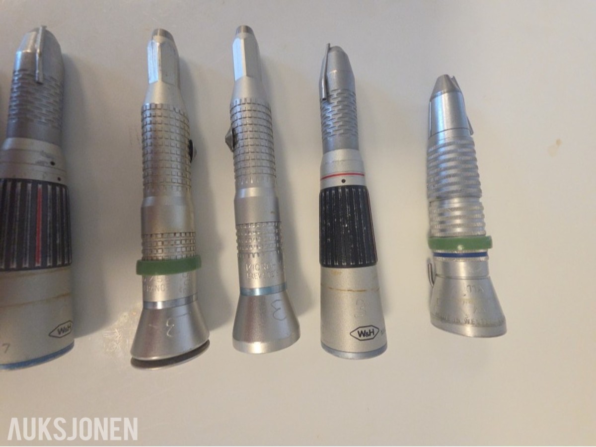 7 stk kirurgiske/dentale håndstykker – KaVo, W&H m.fl.