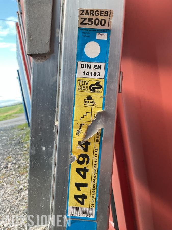 Zarges z500 41494 stige sikkerhetstrapp