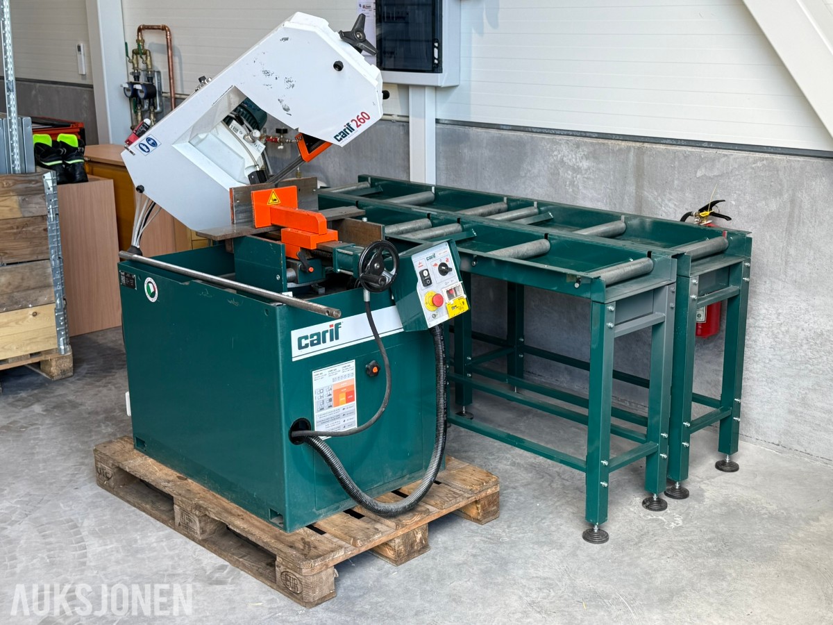 2022 Carif 260 BSA halvautomatisk metallbåndsag med rullebaner