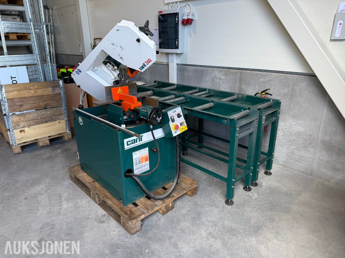 2022 Carif 260 BSA halvautomatisk metallbåndsag med rullebaner