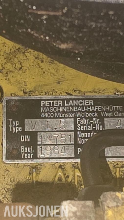 1984 Lancier V1.5 Hydrauliske kraftaggregat