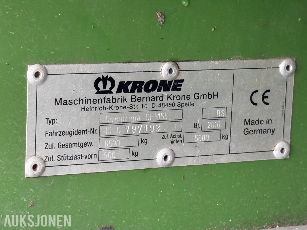 2010 Krone Comprima CF 155 XC kombipresse