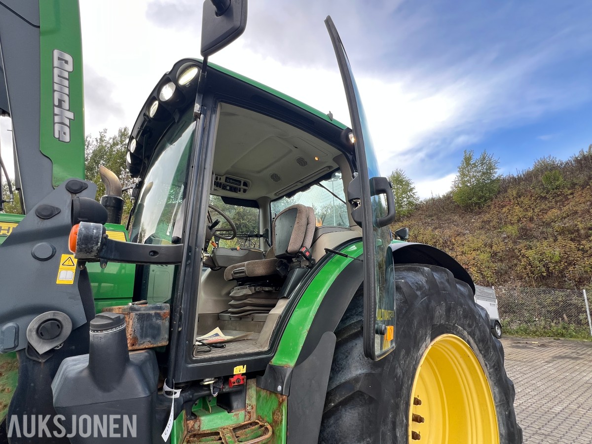 2013 John Deere 6150R - frontlaster, to hjulsett
