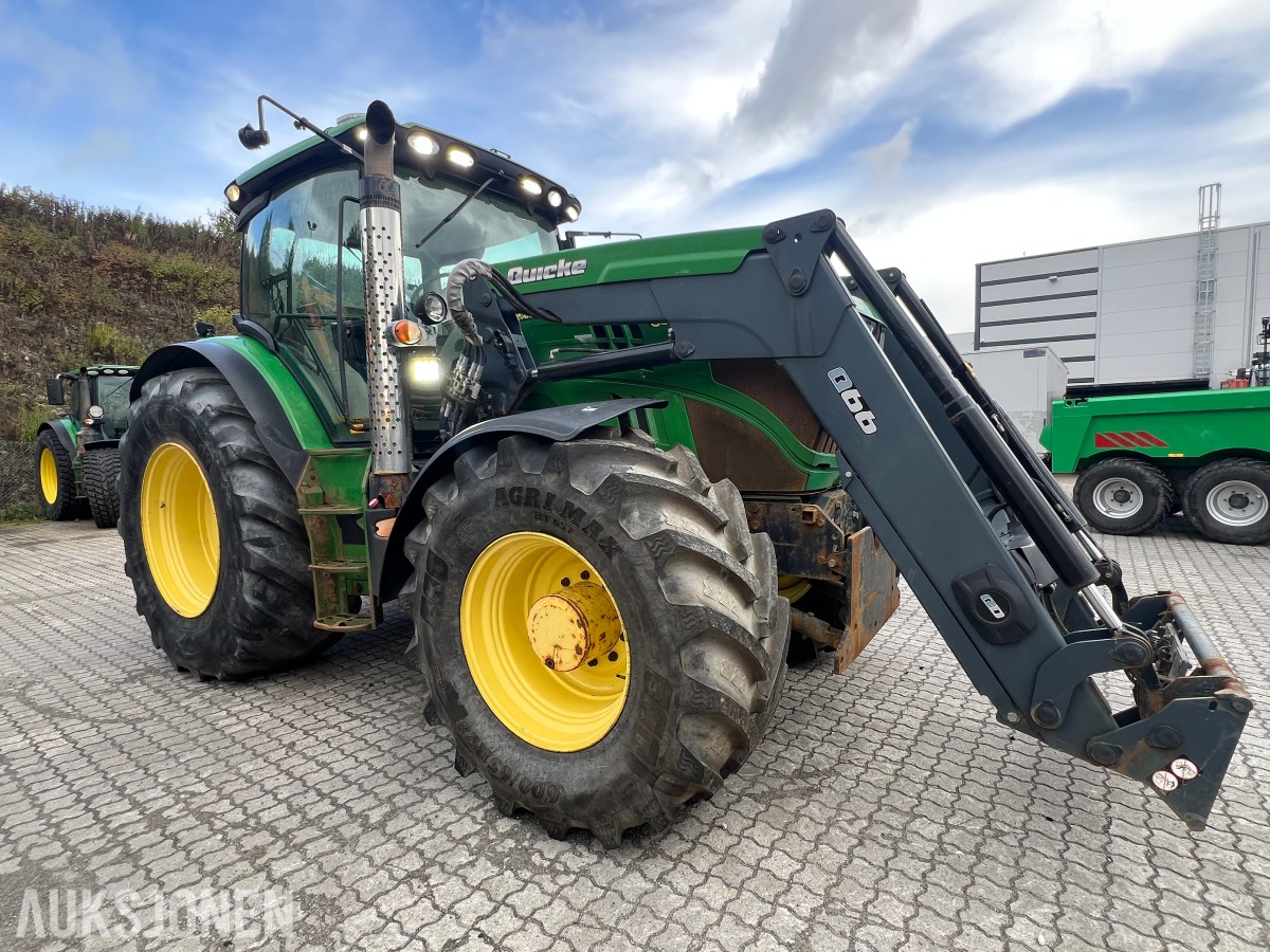2013 John Deere 6150R - frontlaster, to hjulsett
