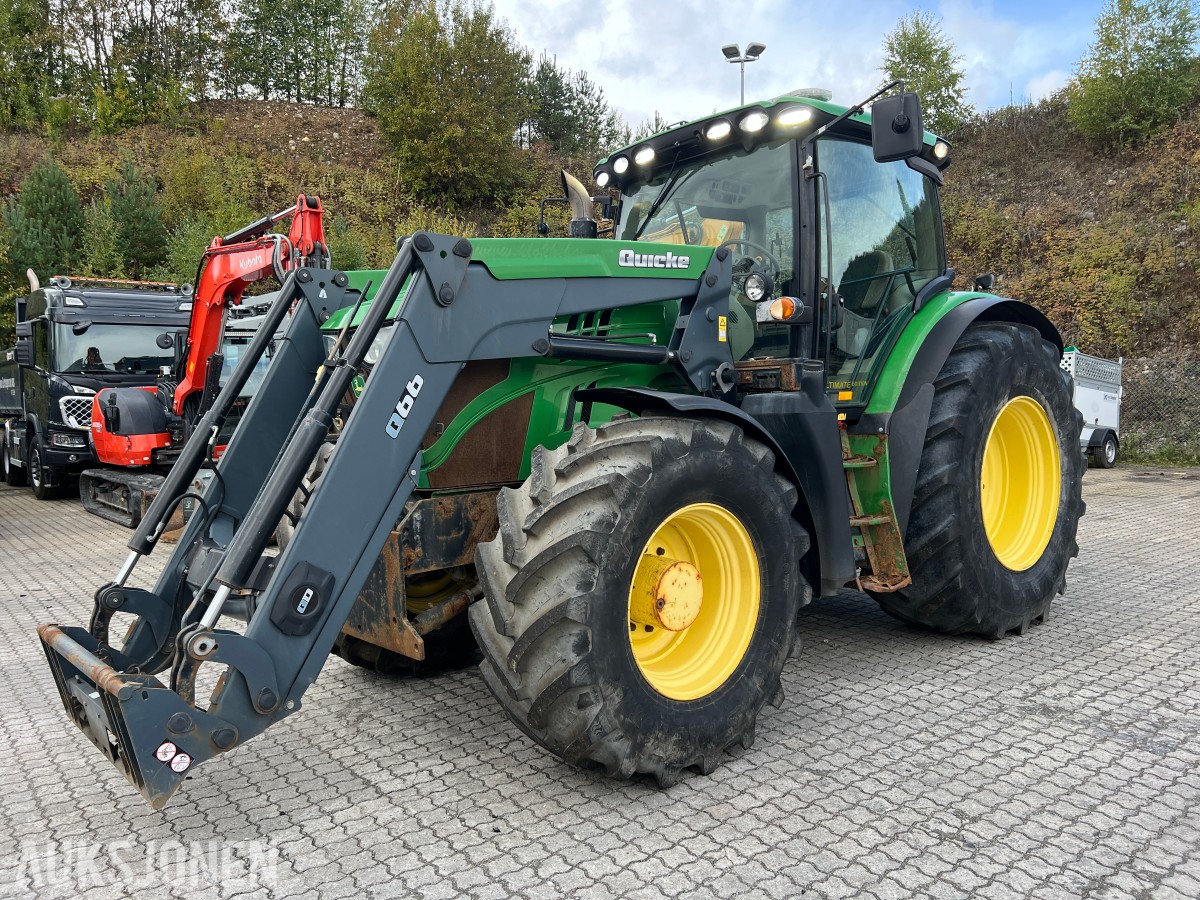 2013 John Deere 6150R - frontlaster, to hjulsett