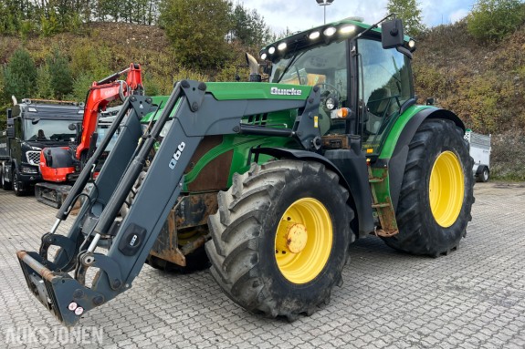 2013 John Deere 6150R - frontlaster, to hjulsett