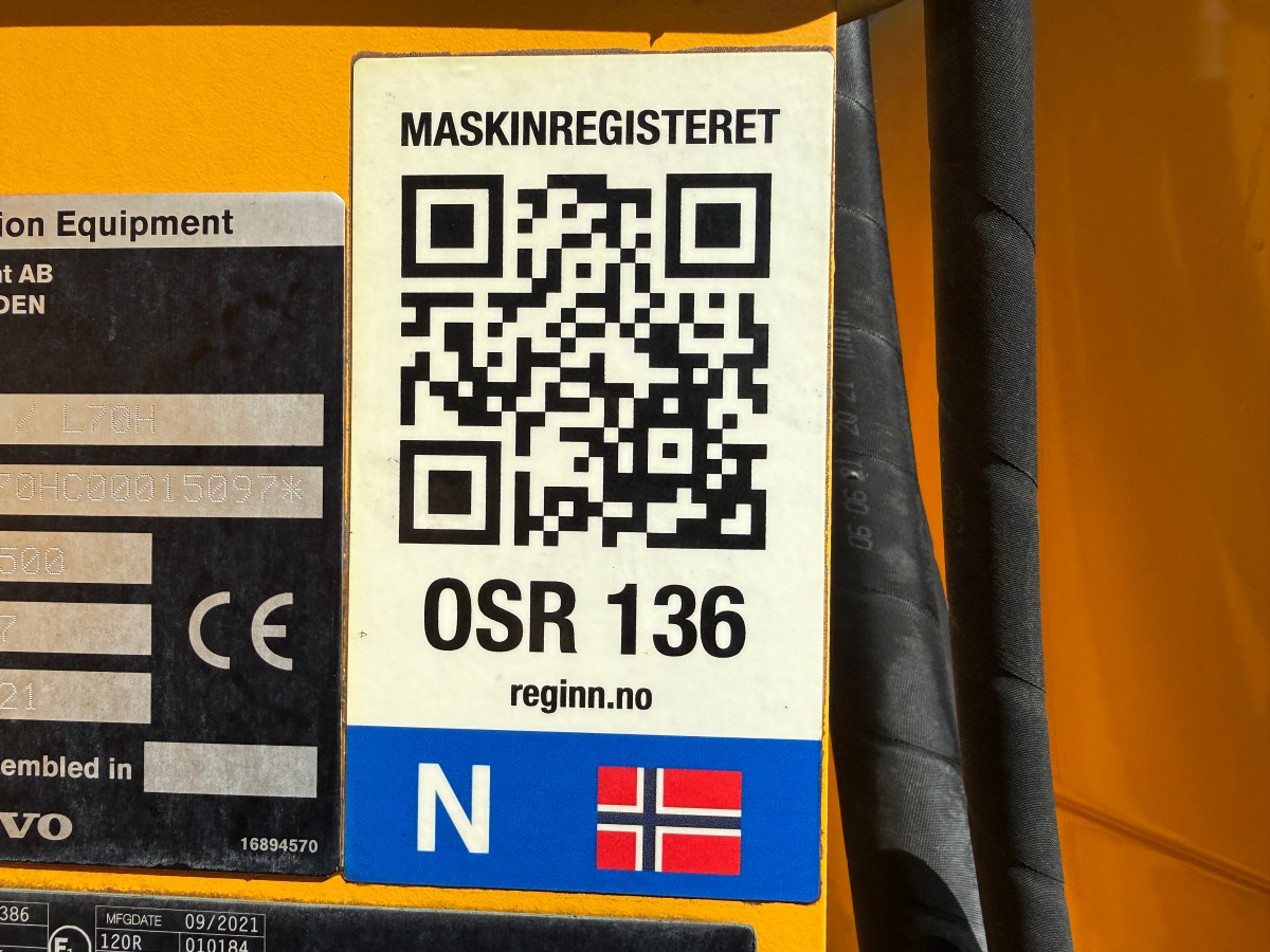2021 Volvo L70H M/ 3-4 funksjon