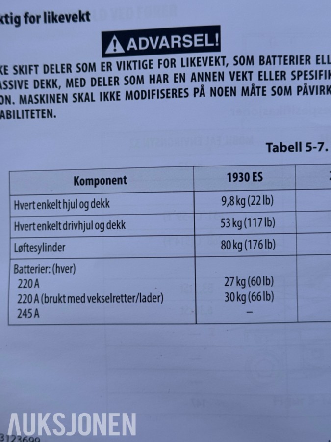 2016 - JLG 1930ES elektrisk sakselift