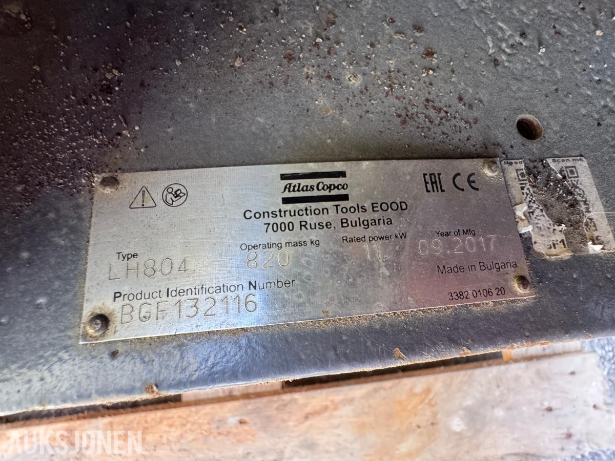 2017 Atlas Copco LH804 fjernstyrt vibroplate