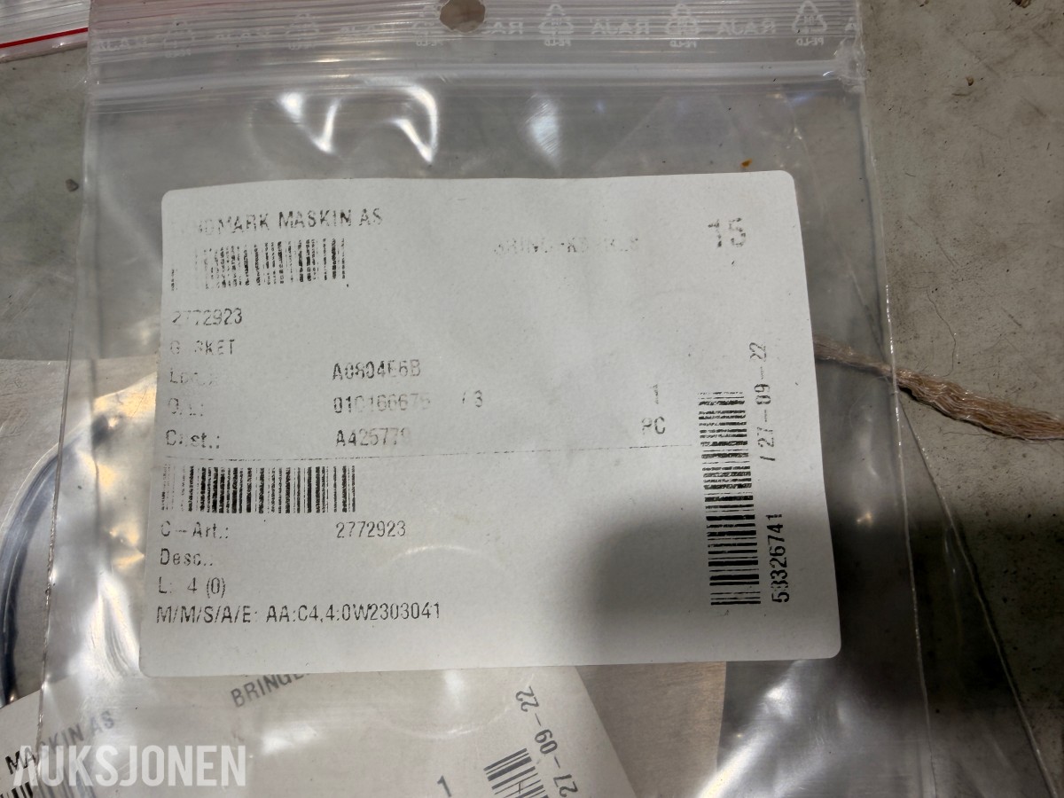 Parti med Filtre og Reservedeler til Anleggsmaskiner