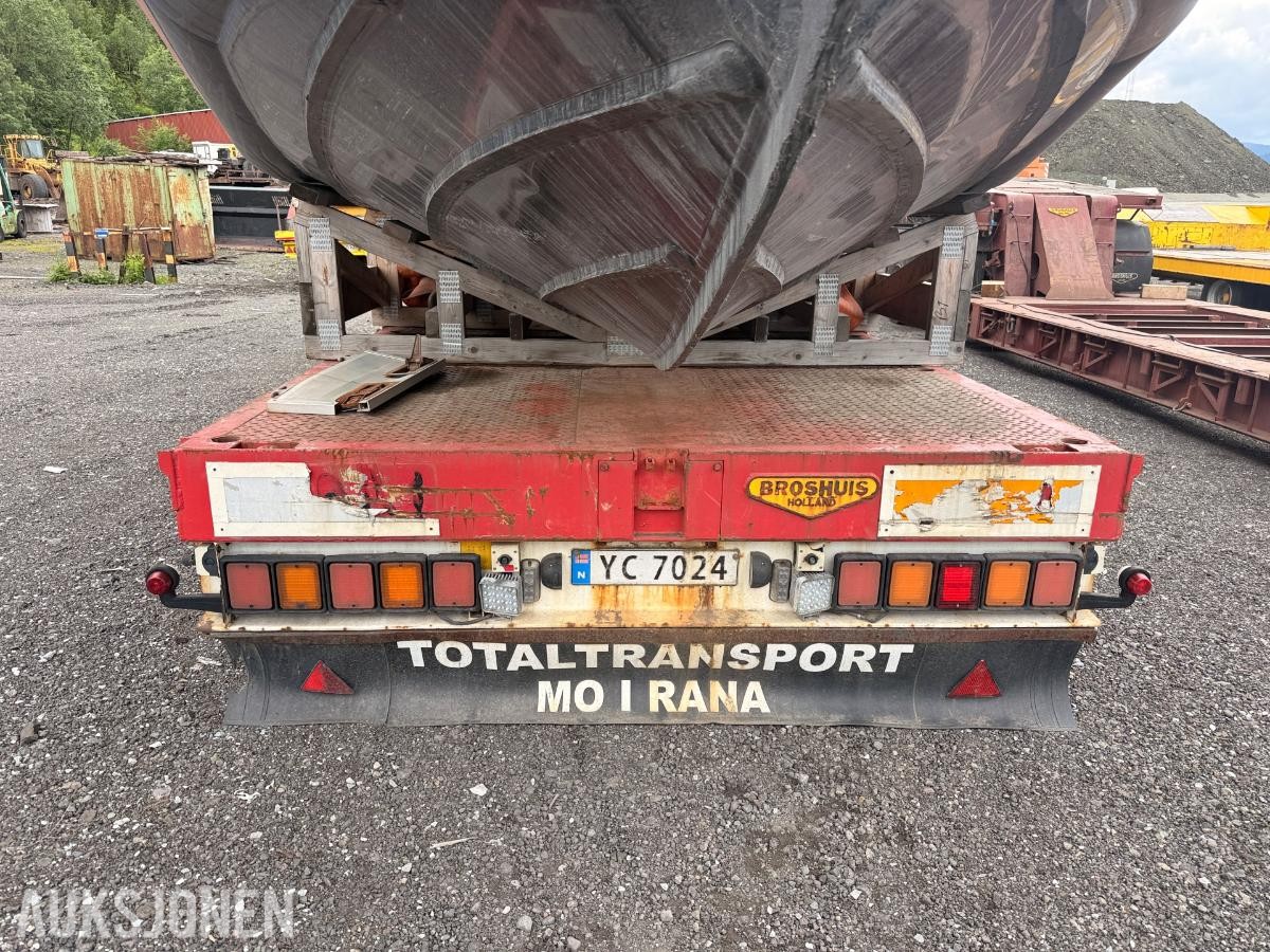 2007 Broshuis 3-akslet maskinsemitrailer / plattformtralle – 50 tonn totalvekt
