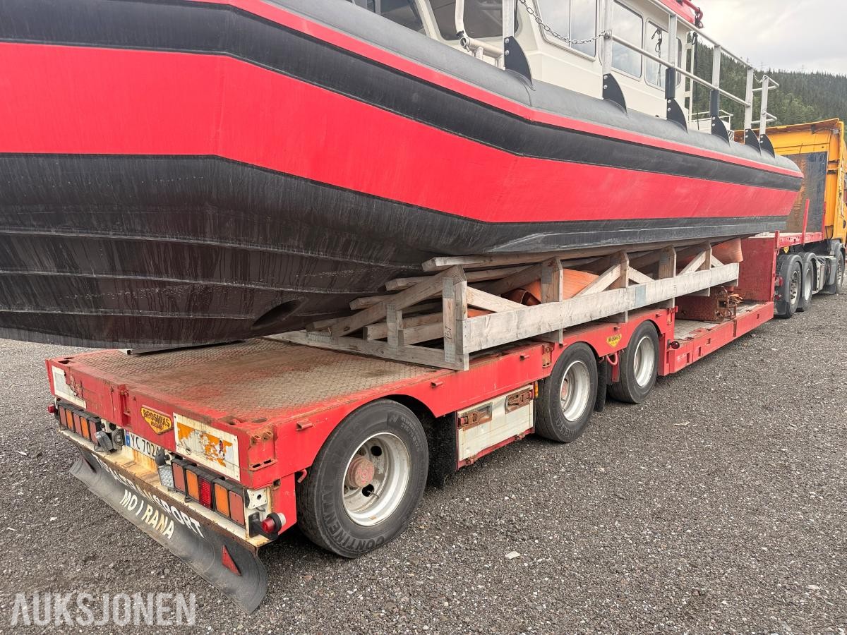 2007 Broshuis 3-akslet maskinsemitrailer / plattformtralle – 50 tonn totalvekt
