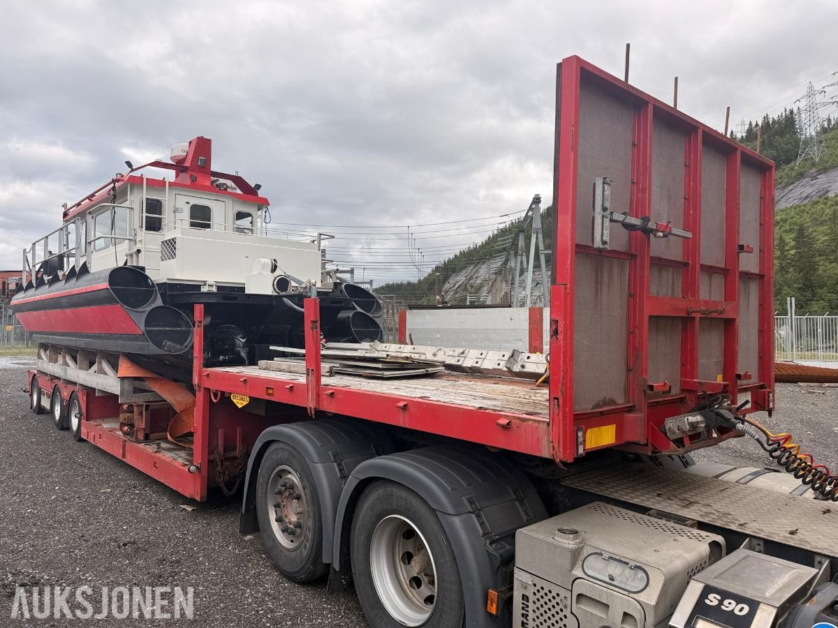 2007 Broshuis 3-akslet maskinsemitrailer / plattformtralle – 50 tonn totalvekt