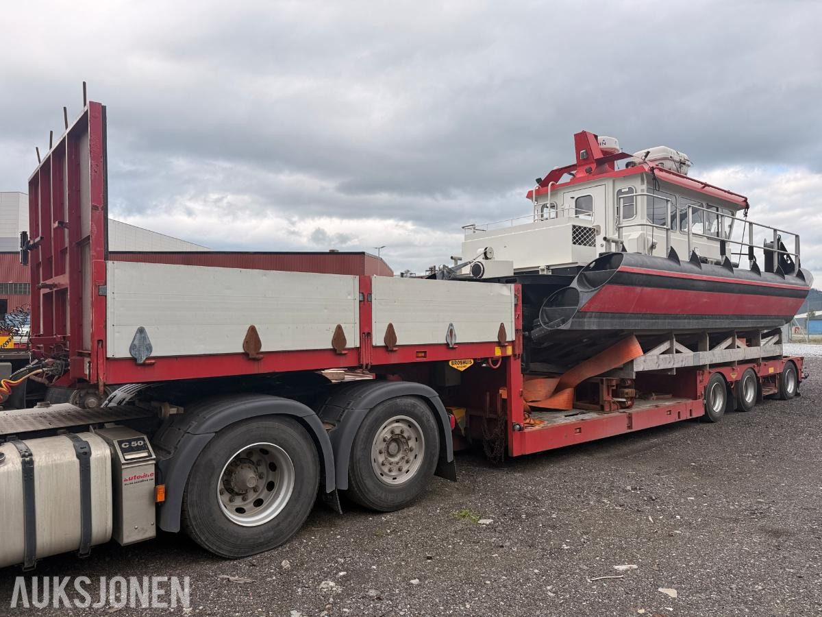 2007 Broshuis 3-akslet maskinsemitrailer / plattformtralle – 50 tonn totalvekt
