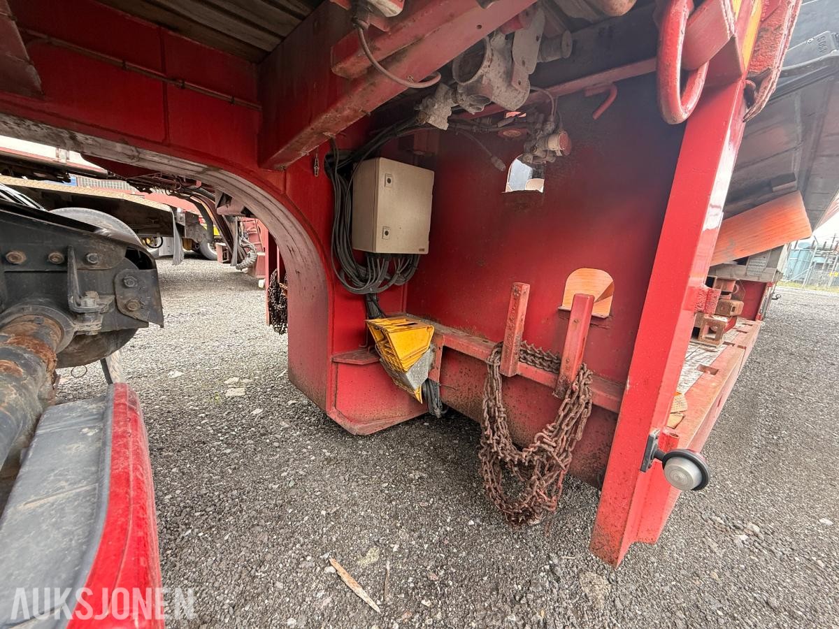 2007 Broshuis 3-akslet maskinsemitrailer / plattformtralle – 50 tonn totalvekt