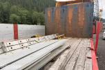2007 Broshuis 3-akslet maskinsemitrailer / plattformtralle  – 50 tonn totalvekt