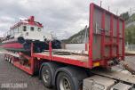 2007 Broshuis 3-akslet maskinsemitrailer / plattformtralle  – 50 tonn totalvekt