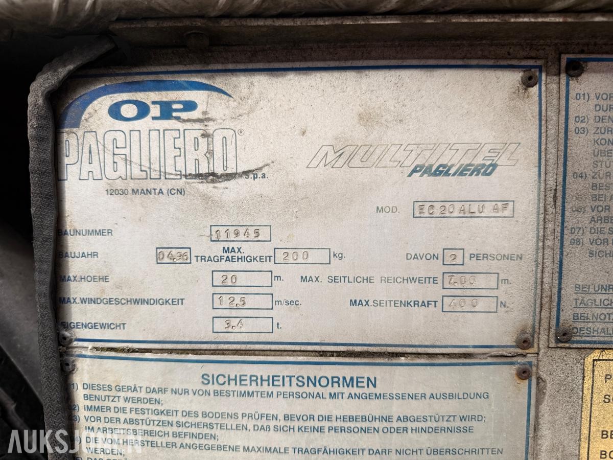 Mercedes-Benz 308D liftbil m/ Multitel EC20 arbeidsplattform – Rep Objekt 