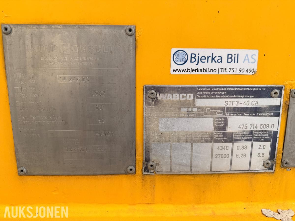 1997 Interconsult silotrailer/semitrailer med tank – 40 m³ 