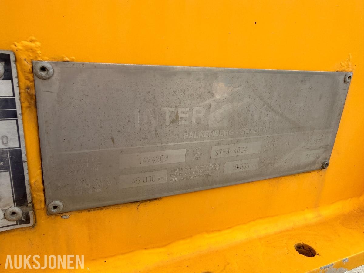 1997 Interconsult silotrailer/semitrailer med tank – 40 m³ 