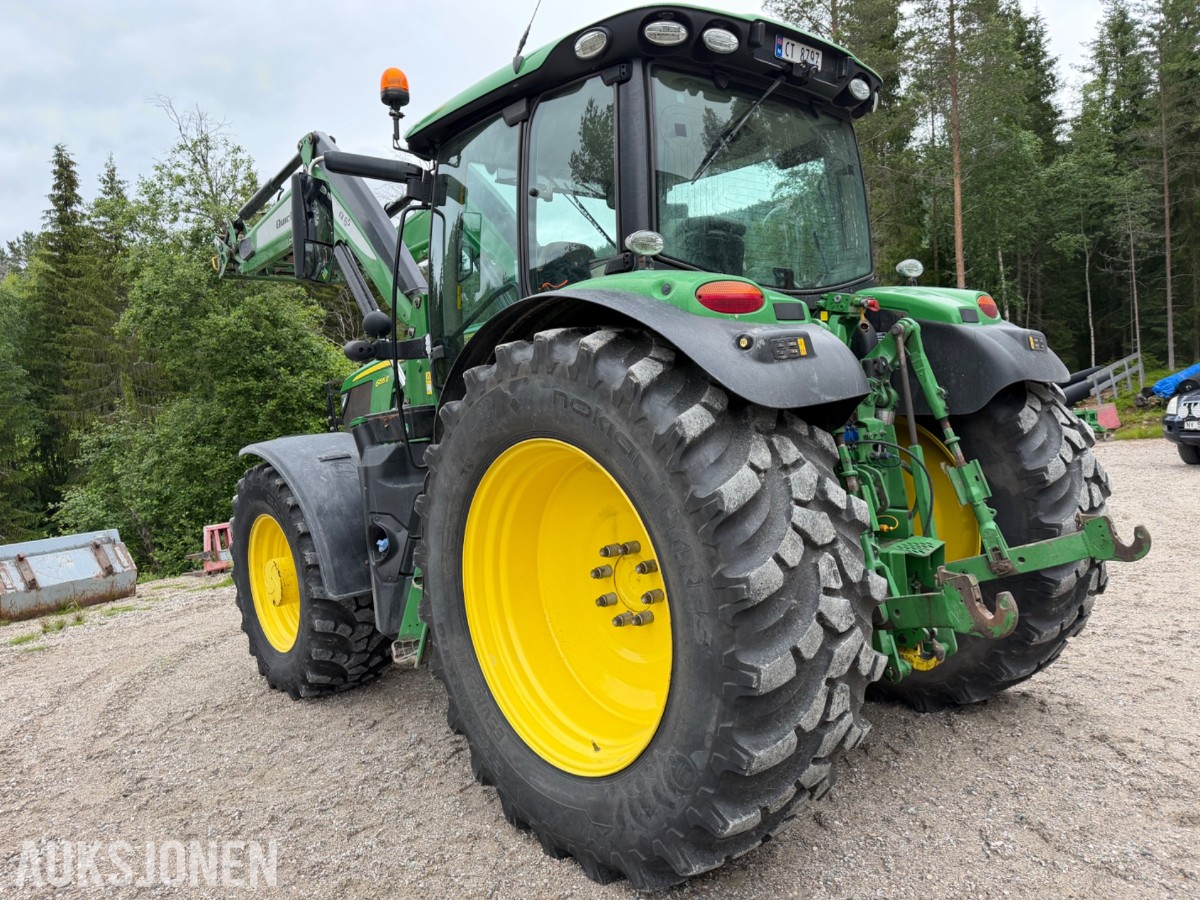 2018 John Deere 6155 R m/frontlaster og fronthydraulikk 50km/t EU-ok