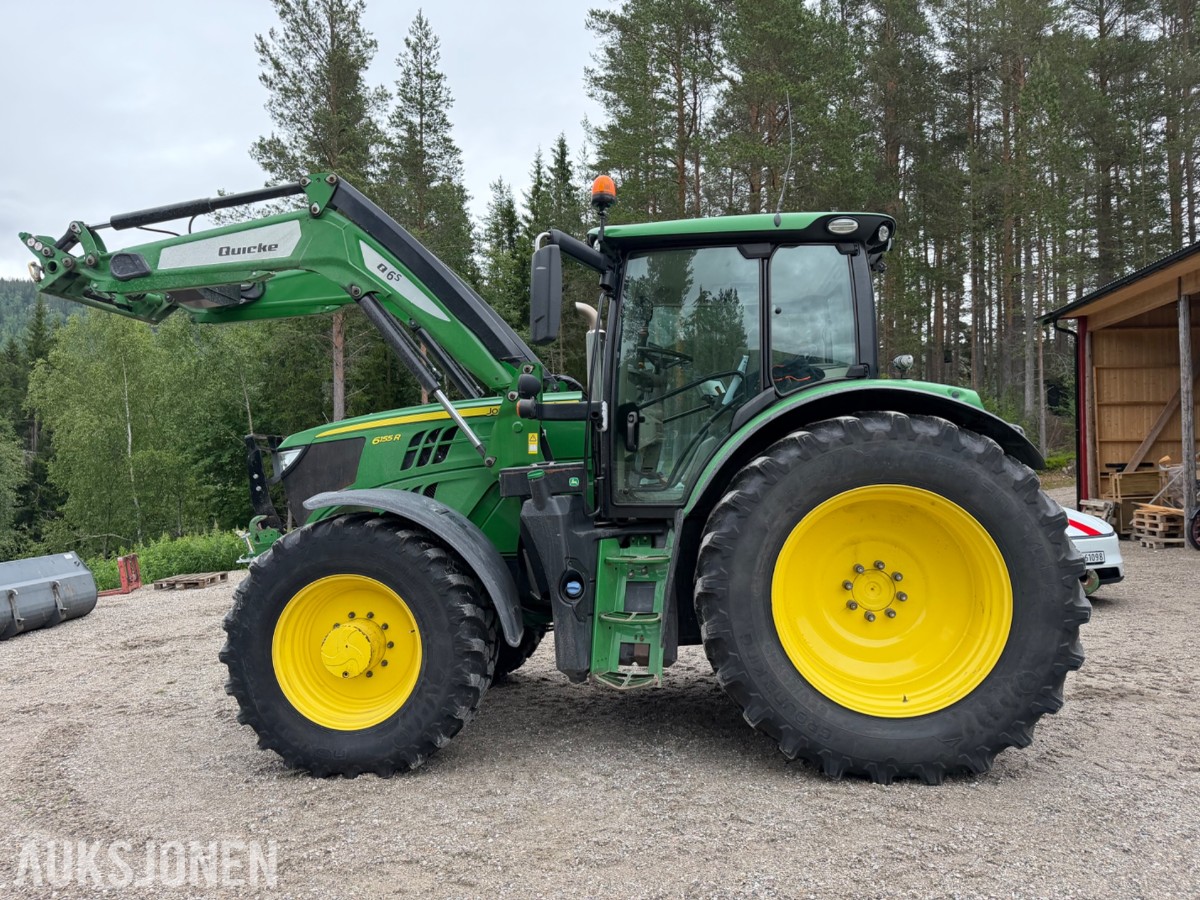 2018 John Deere 6155 R m/frontlaster og fronthydraulikk 50km/t EU-ok