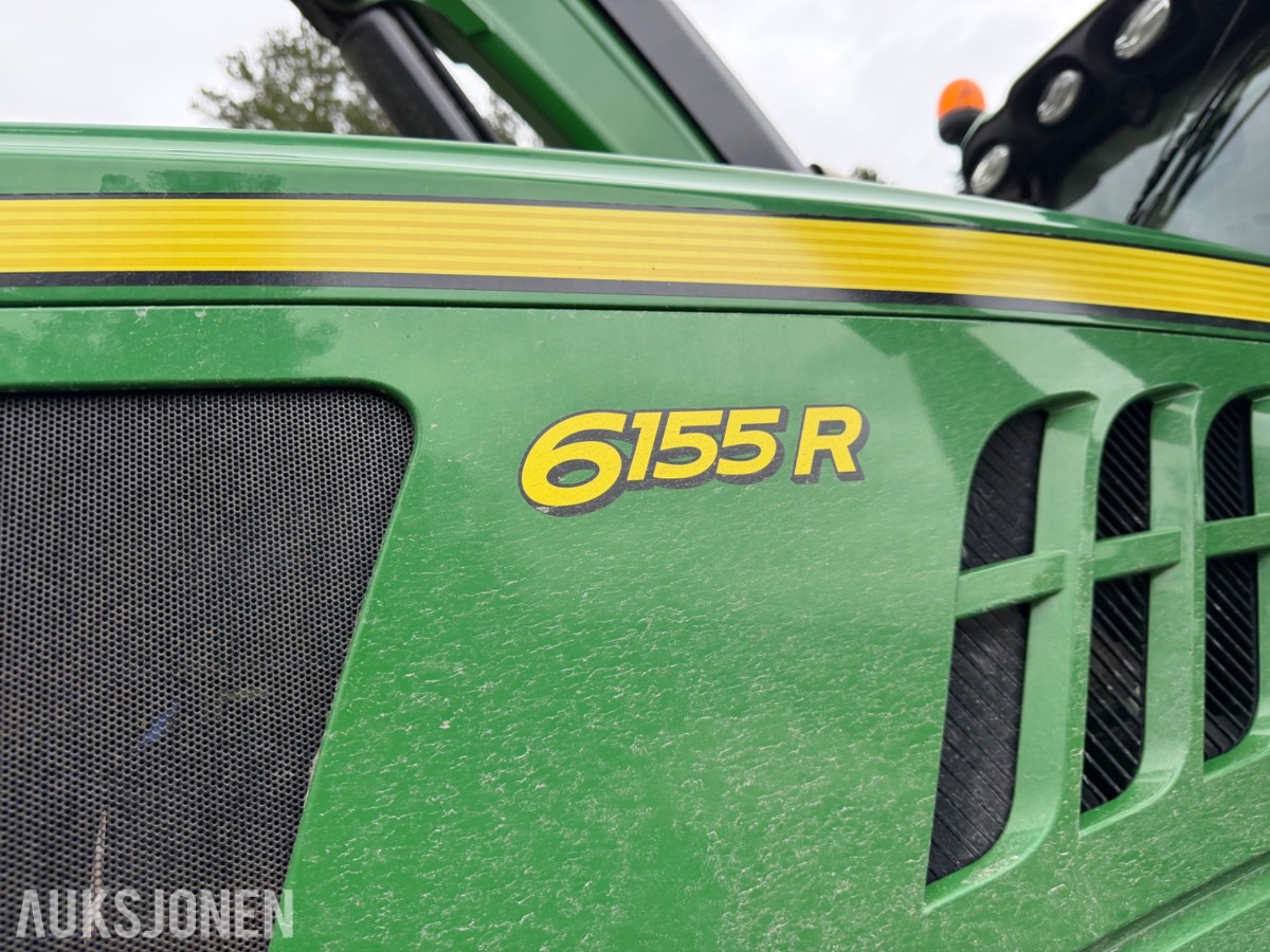 2018 John Deere 6155 R m/frontlaster og fronthydraulikk 50km/t EU-ok