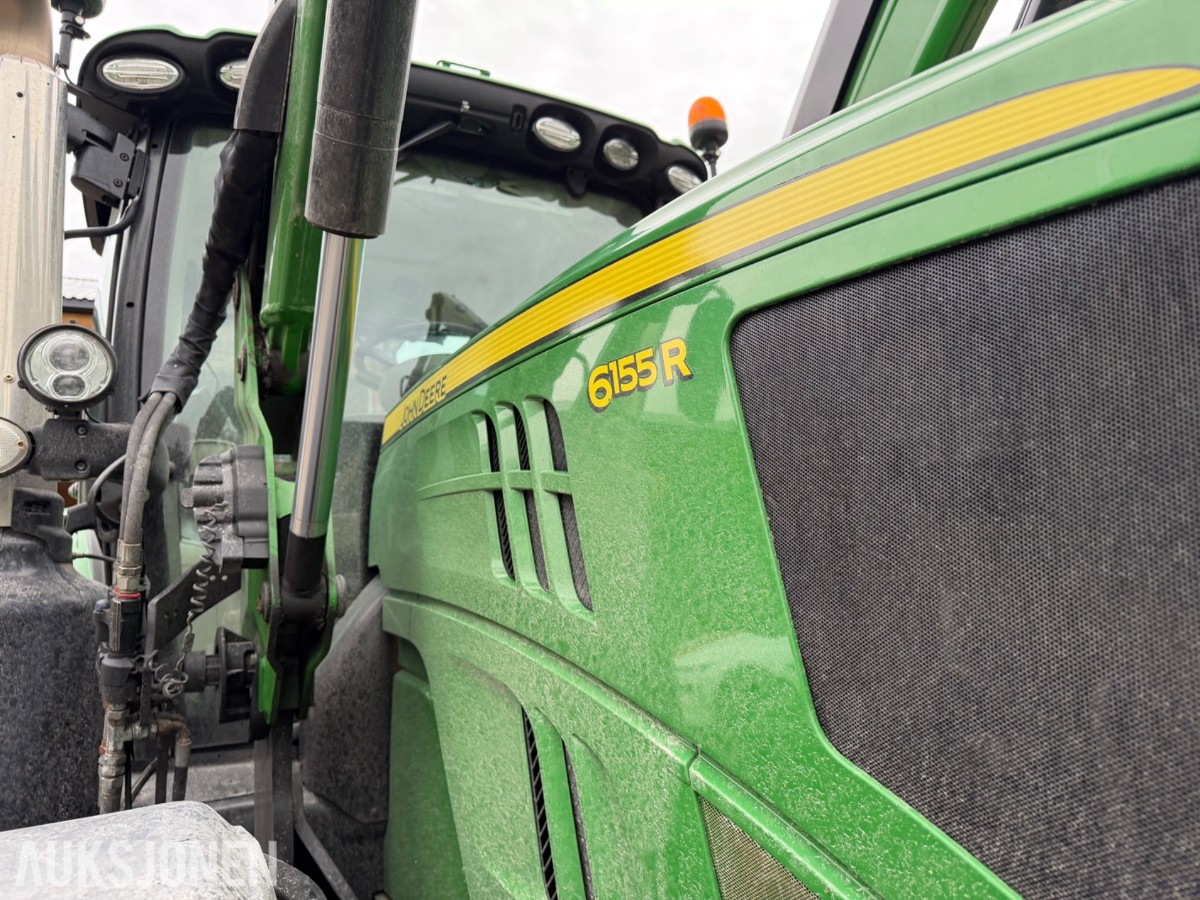 2018 John Deere 6155 R m/frontlaster og fronthydraulikk 50km/t EU-ok