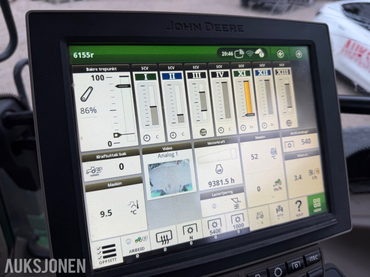 2018 John Deere 6155 R m/frontlaster og fronthydraulikk 50km/t EU-ok