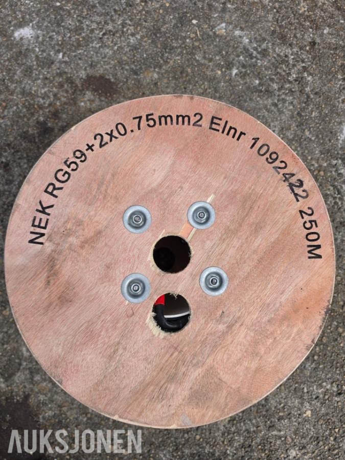 250m Nek Kabel RG59 + 2x0,75mm2