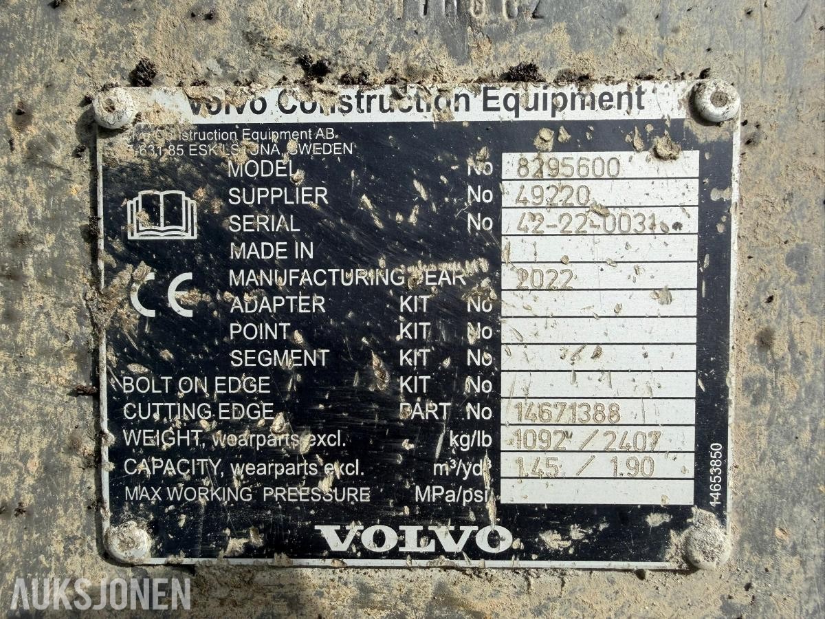 2023 Volvo EC250EL Beltegraver - 1778t
