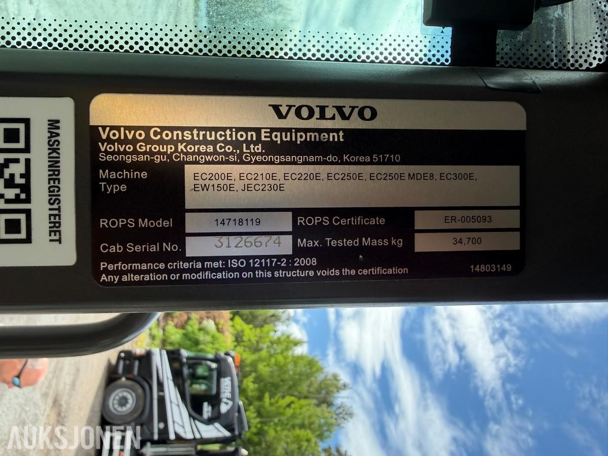 2023 Volvo EC250EL Beltegraver - 1778t