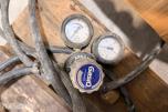 Parti med verkstedutstyr, verktøy og gass – Milwaukee, Nilfisk, Biltema m.m.