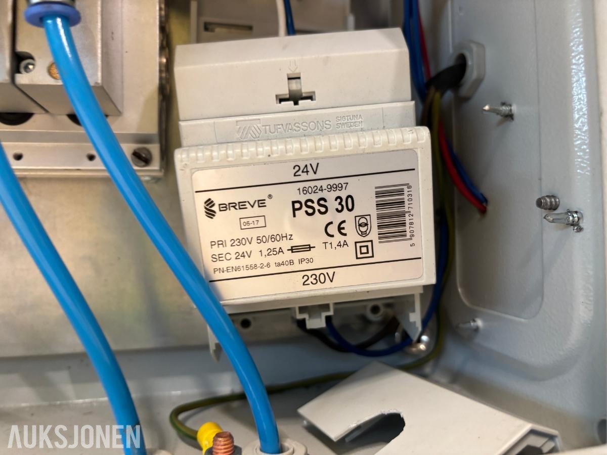 Pneumatisk 4-veis trykkluftfordeler / fordelingsstasjon med styreskap  – 230V