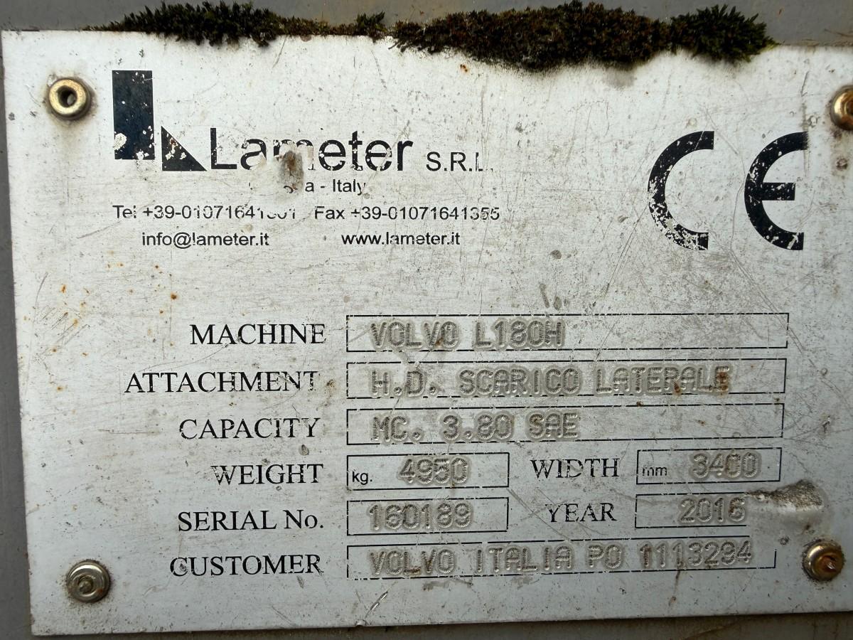 Lameter Sidetippskuffe til Volvo L180H