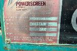 2008 Powerscreen Chieftain 2100X mobilt sikteverk m/reservedelscontainer 