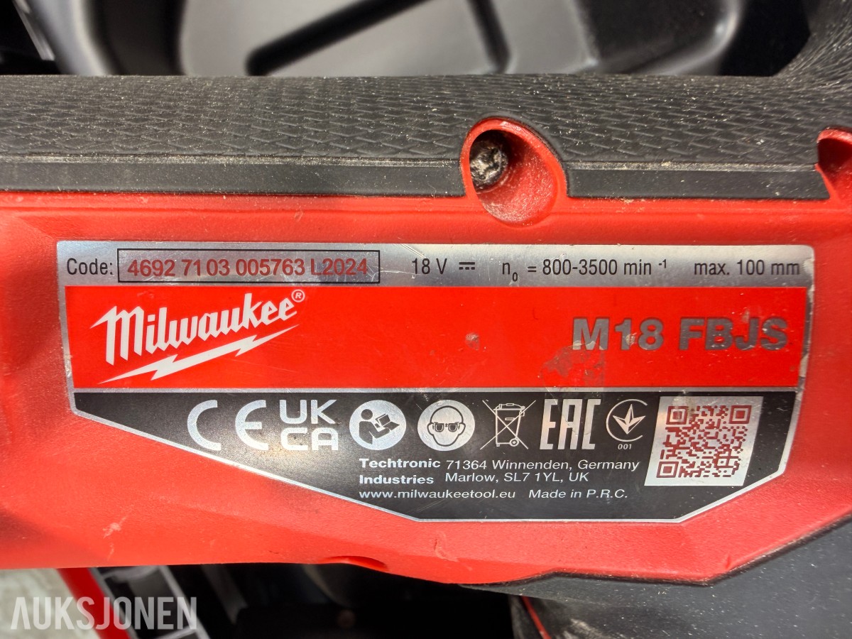 Milwaukee M18/M12 elektroverktøy, batterier, lader og tilbehør