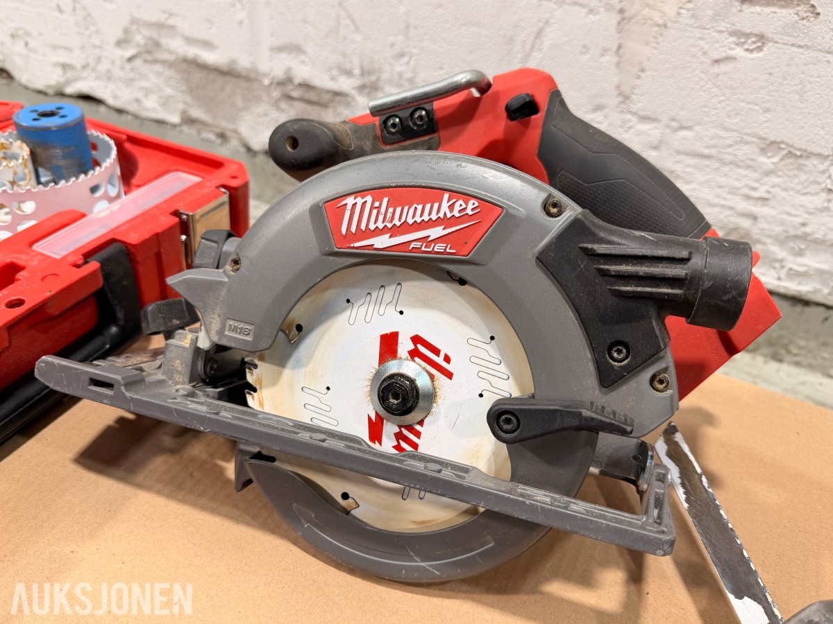Milwaukee M18/M12 elektroverktøy, batterier, lader og tilbehør